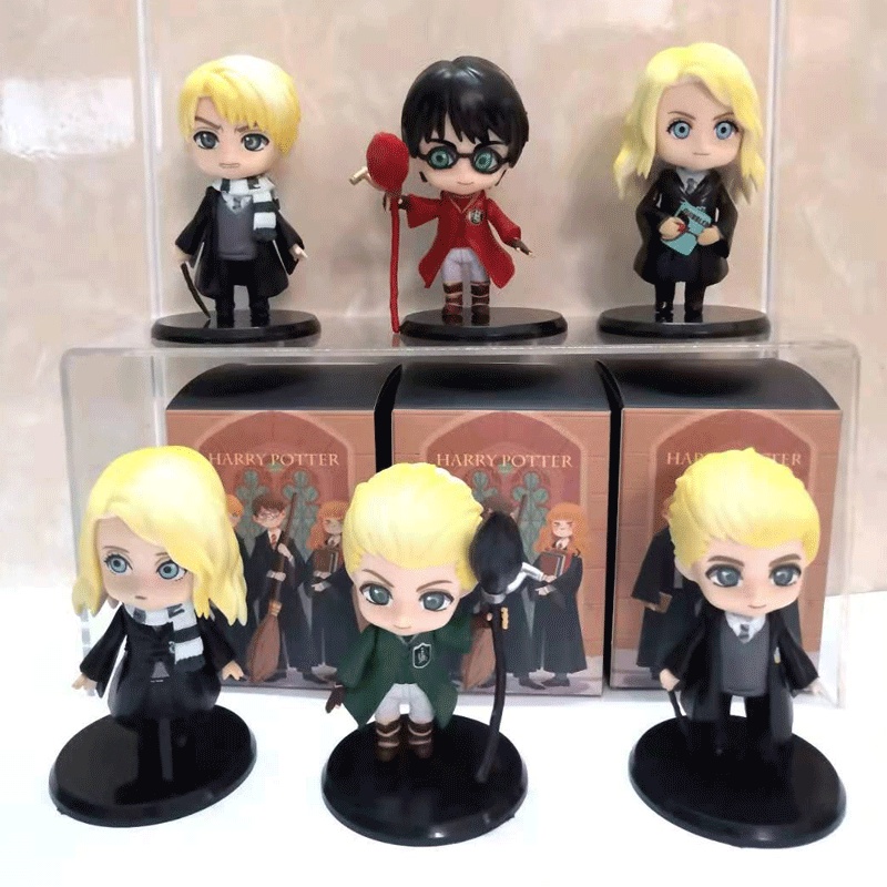 Bộ sưu tập mô hình 6 nhân vật Harry Potter phong cách Chibi cao 6cm siêu cute