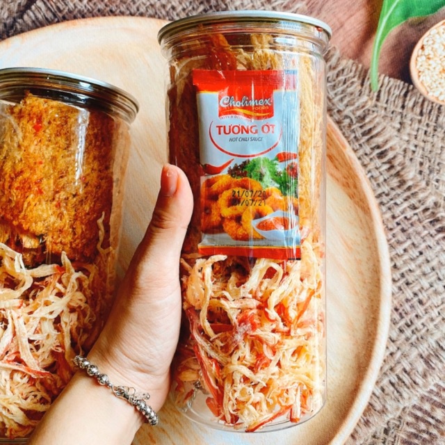 Khô Mực Nước Dừa Mix Mực Cán Tẩm Loại 1 Lon 250Gram [FREE SHIP] TỪ ĐƠN 50K, [Loại Đặc Biệt] Hàng ngon nhà làm