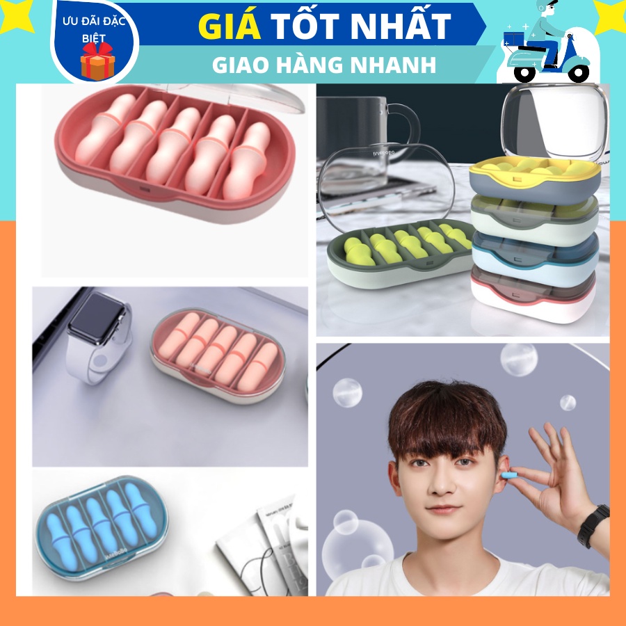 Nút bịt tai chống ồn, nút nhét tai chống ồn khi ngủ, khi đi làm những nơi ồn ào, chất liệu cao cấp - House of life Store