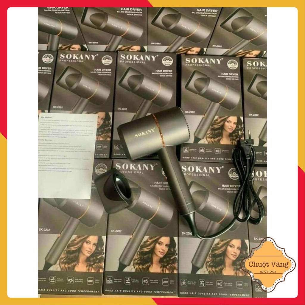 MÁY SẤY TÓC SOKANY 2202 - SẤY NHANH KHÔ, SẤY TẠO KIỂU