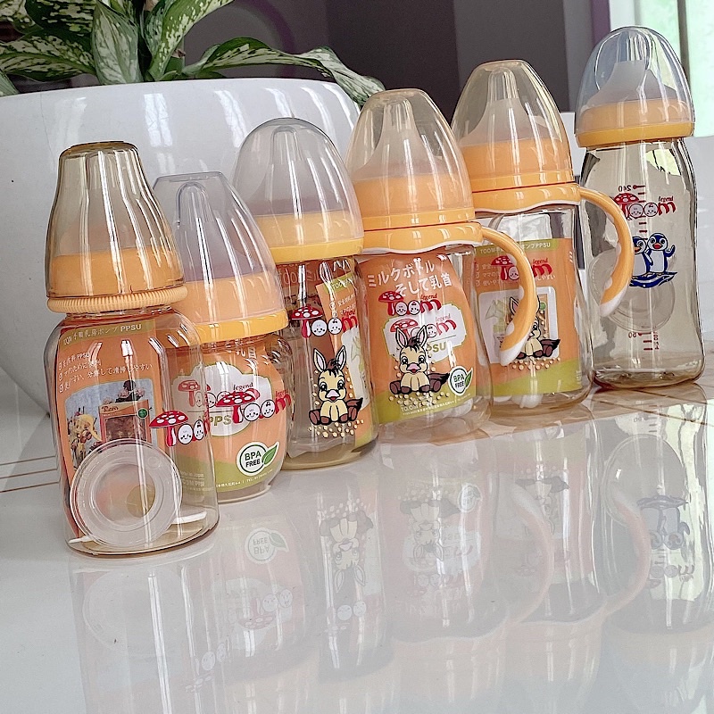 Bình sữa PPSU TOOM 120ml &amp; 160ml &amp; 240ml - Made in Japan ( có tặng 1 núm và bàn chải siêu đẹp )