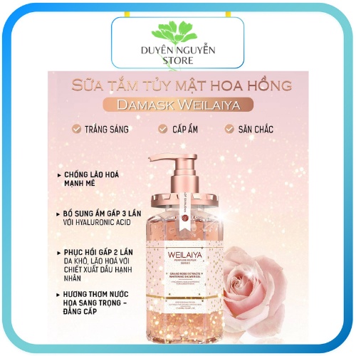 Sữa Tắm Nước Hoa Trắng Da Chống Lão Hóa Cấp Ẩm Săn Chắc Tủy Mật Hoa Hồng DAMASK WEILAIYA MINI TEST | BigBuy360 - bigbuy360.vn