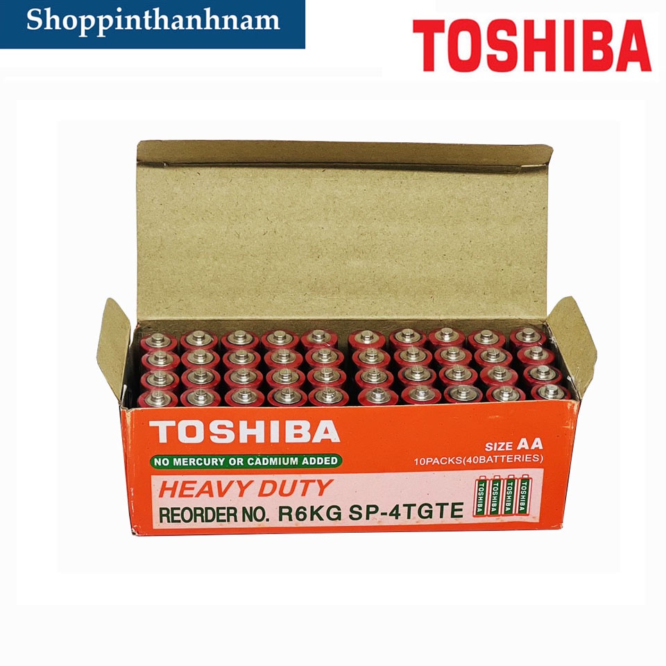 Hộp 40 Viên Pin Tiểu AA Toshiba Siêu Rẻ Thay Đồ Chơi