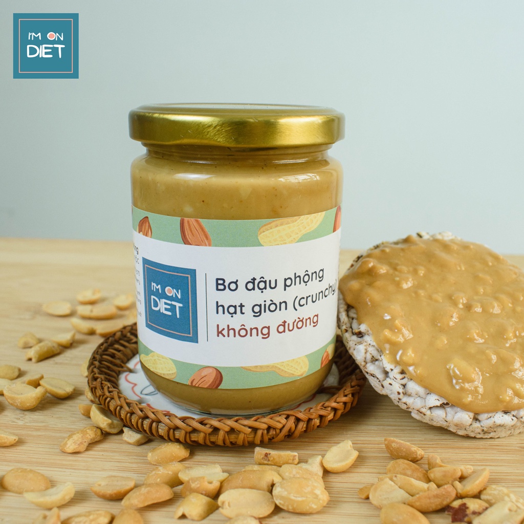 BƠ ĐẬU PHỘNG KHÔNG ĐƯỜNG ĂN KIÊNG (BƠ LẠC) | 2 Loại: Mịn/Hạt Giòn (Smooth/Crunchy) | I'M ON DIET | Eat clean - Keto