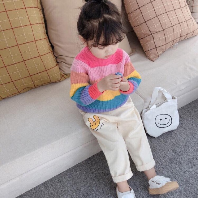 🌈 ÁO LEN CẦU VỒNG CHO BÉ ❣️