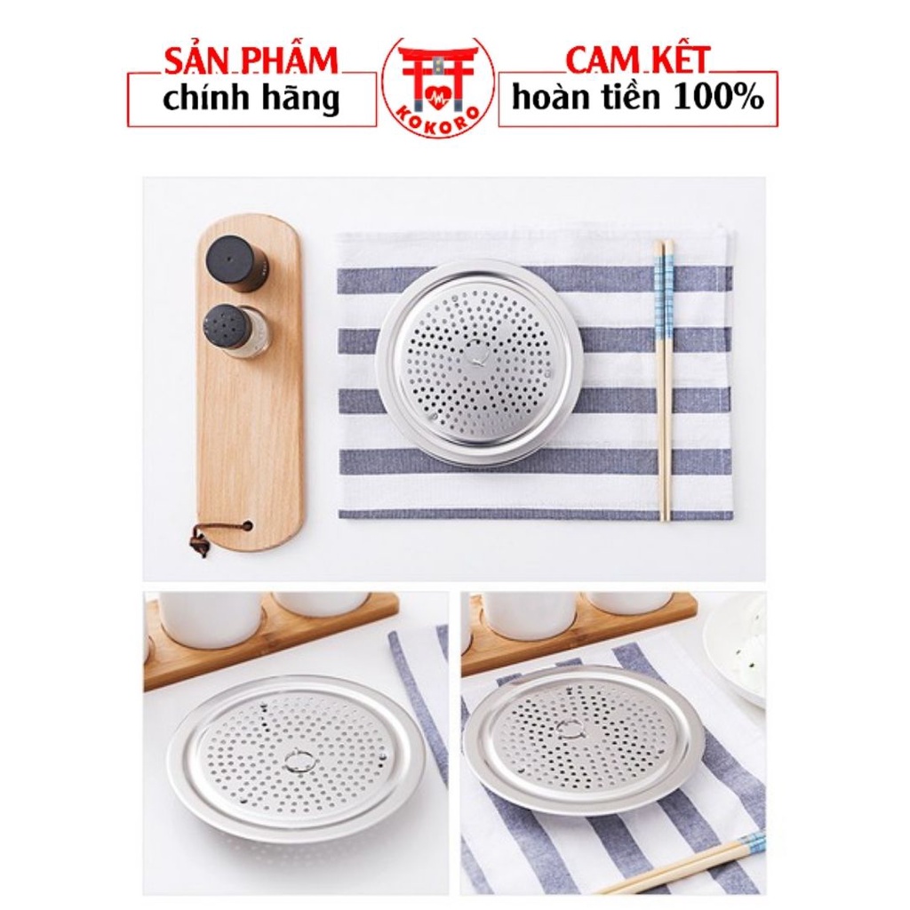 Vỉ hấp inox EKO hàng nội địa Nhật, đường kính 17cm, cao 3cm - 4991203126931