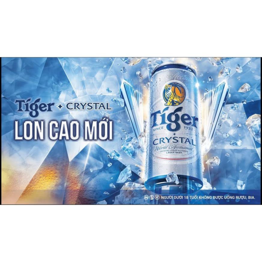 Unisexfashion  Lốc 6 lon Bia Tiger Bạc Crystal 330ml lon cao loại mới