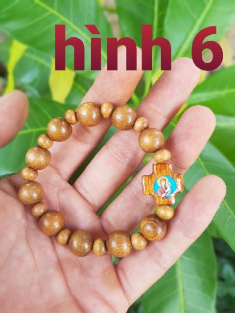 Chuỗi hạt mân côi 10 li gỗ thơm