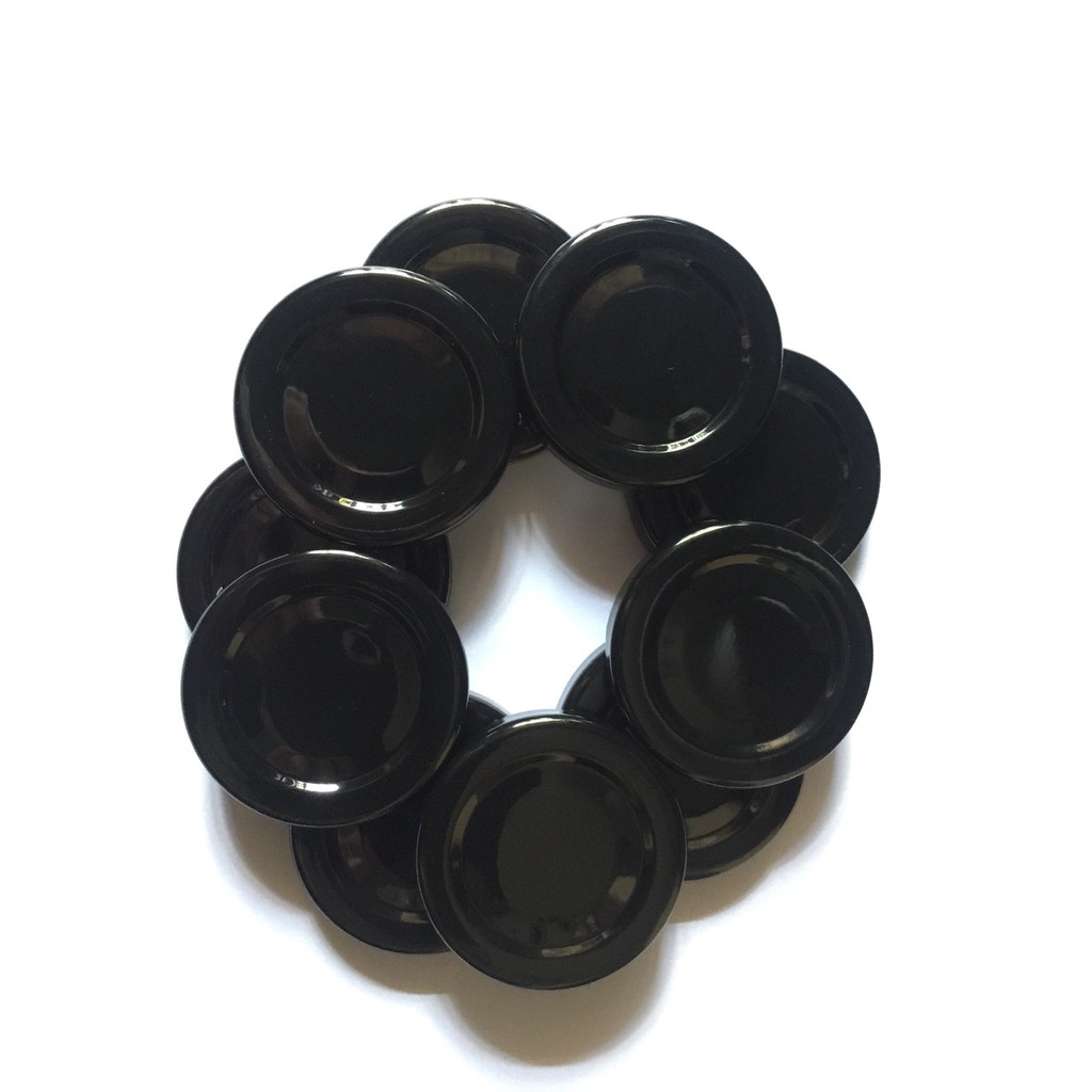 Combo 10 nắp thiết # 48 dùng cho hũ 70ml, lục giác 80, lục giác 100ml, chai sửa 200ml, 250ml, hũ Thái... màu vàng và đen | BigBuy360 - bigbuy360.vn