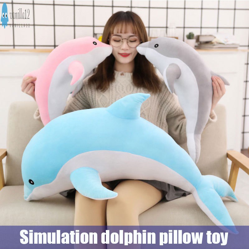 Thú Nhồi Bông Hình Cá Heo Dễ Thương Dùng Làm Gối Ôm