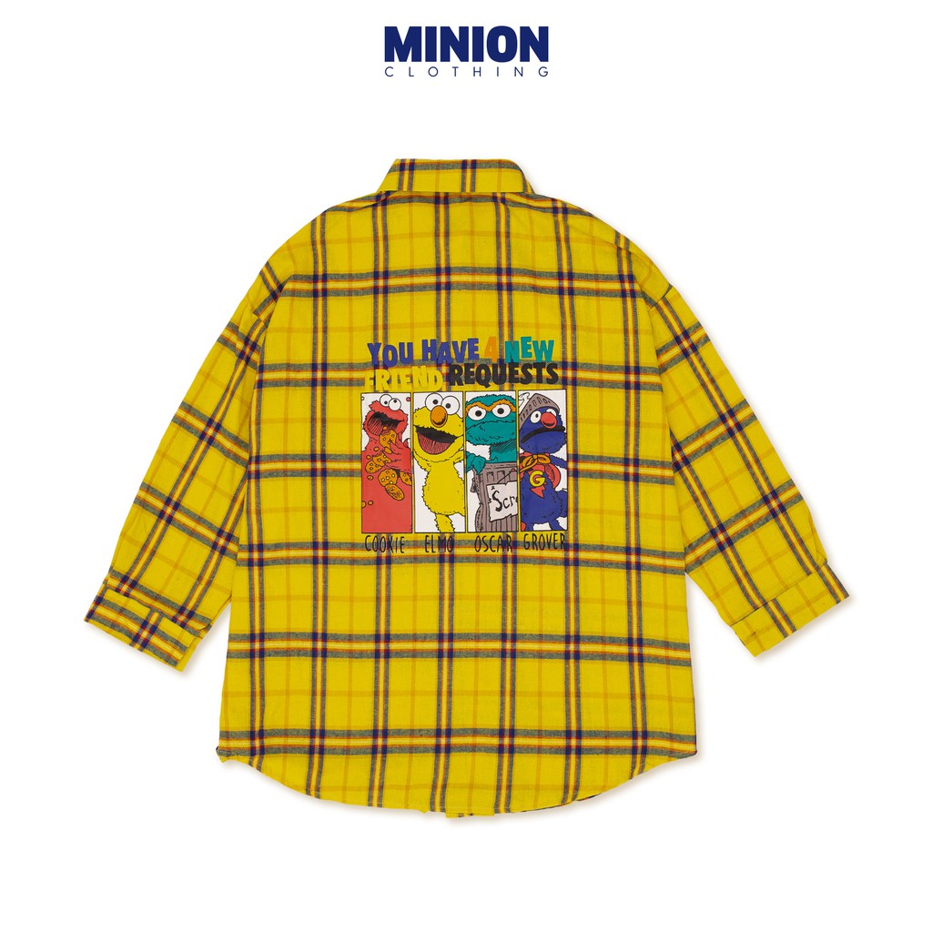 Áo sơ mi kẻ caro Minion Clothing form rộng, dáng Unisex, phong cách Ulzzang Streetwear A2628