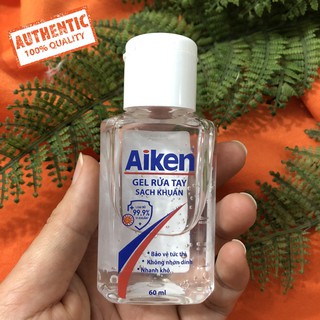🤲gel rửa tay khô sạch khuẩn - chính hãng aiken. 60ml