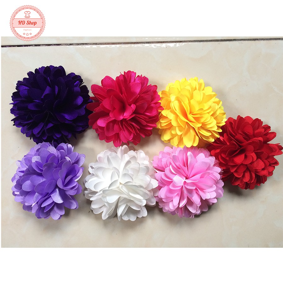 hoa xù satin 9cm - nguyên liệu làm váy tutu