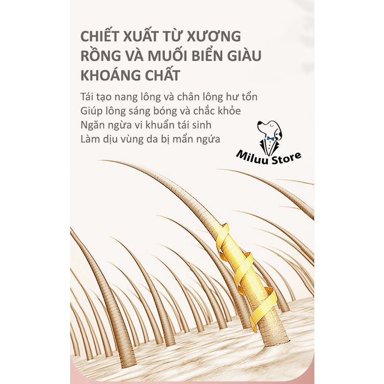 [Mã PET50K giảm Giảm 10% - Tối đa 50K đơn từ 250K] Sữa tắm cho chó SPIRIT nắp gỗ 500ml - Sữa tắm chó hương nước hoa