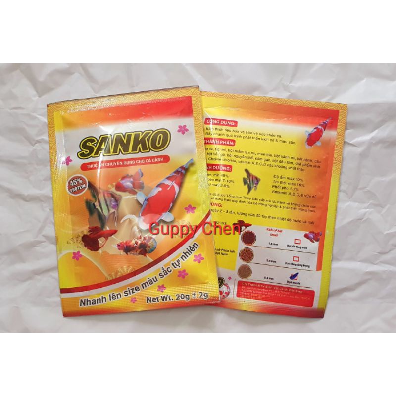 Cám Sanko gói 20gram - Thức Ăn Chuyên Dụng Cho Cá Cảnh