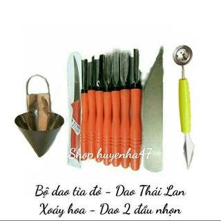 Bộ dao khắc tỉa hoa quả đỏ EQ1 sắc bén dễ sử dụng