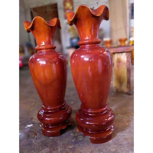 Đôi lục bình gỗ tràm cao 50x15cm