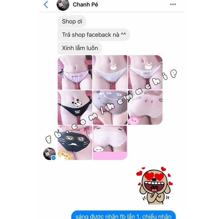 Quần Lót Cột Dây Cotton Hoạ Tiết