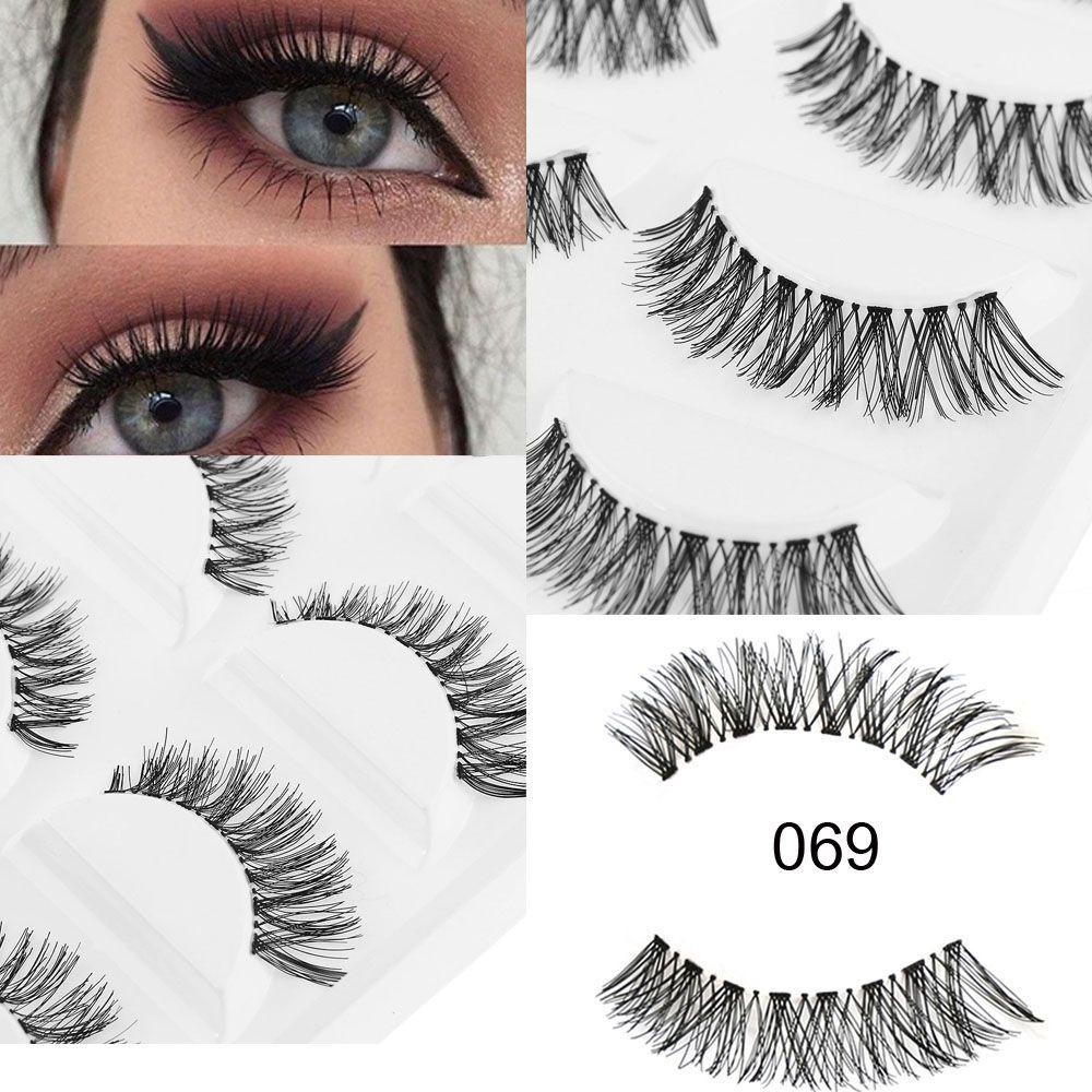 DIACHAVN Set 5 Cặp Lông Mi Giả Mềm Mại Nối Dài Mi Chuyên Dụng