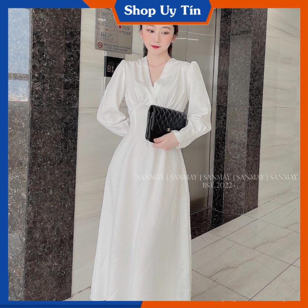 Đầm Cô Dâu Trắng  Váy Đi Dự Tiệc Cưới Tay Dài Đẹp Dáng Suông Maxi Cao Cấp Thiết Kế Sang Trọng Hàn Quốc VD034 | BigBuy360 - bigbuy360.vn