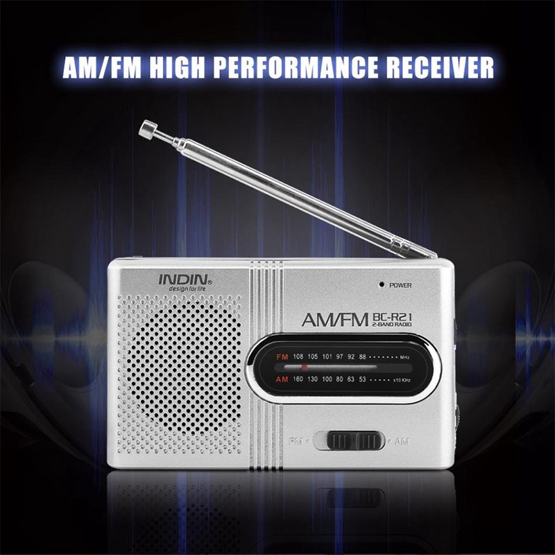 Radio AM/FM mini bỏ túi có anten thu gọn tiện lợi