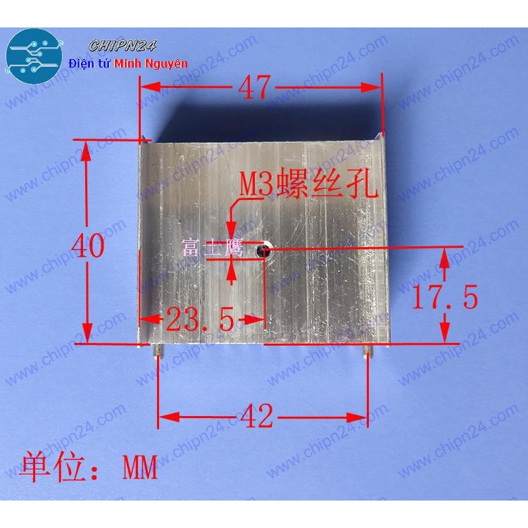 [1 CÁI] Tản nhiệt TN9 TDA7297 47x40x17mm