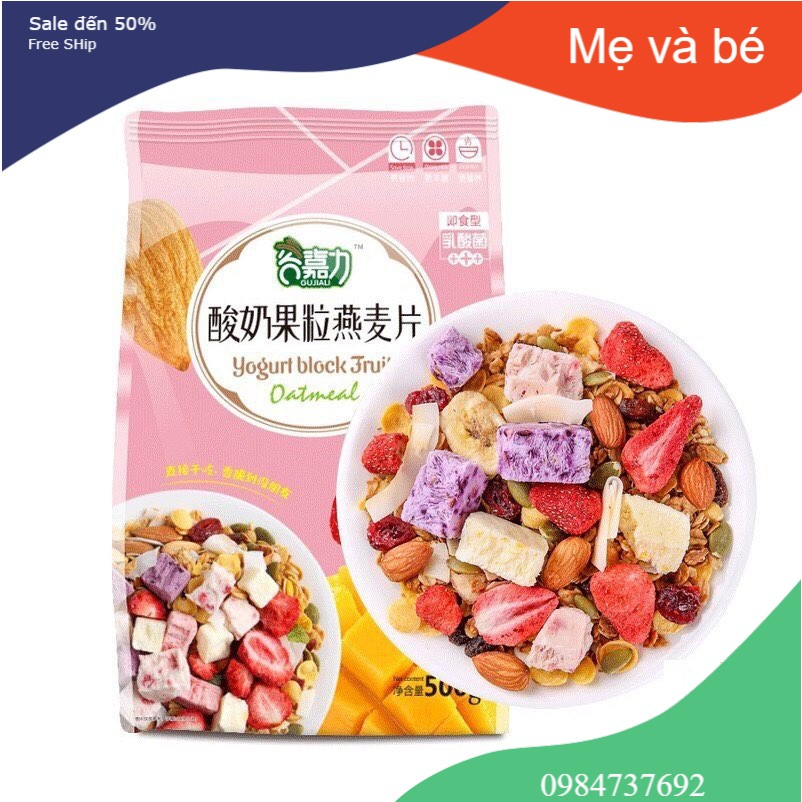 GÓI 500GR NGŨ CỐC HOA QUẢ MIX HẠT SỮA CHUA ĂN KIÊNG