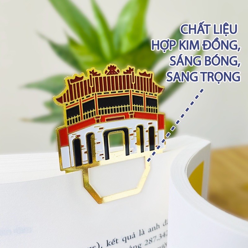 Bookmark đánh dấu trang sách hình ảnh lưu niệm Việt Nam chất liệu kim loại