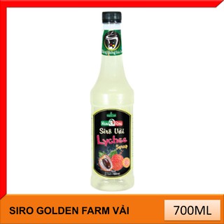 Siro Golden Farm Vải Chai Nhựa 700ml (hàng công ty)