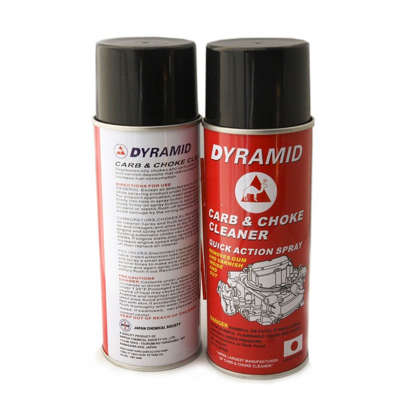 Xịt chế hòa khí Dyramid và Camel