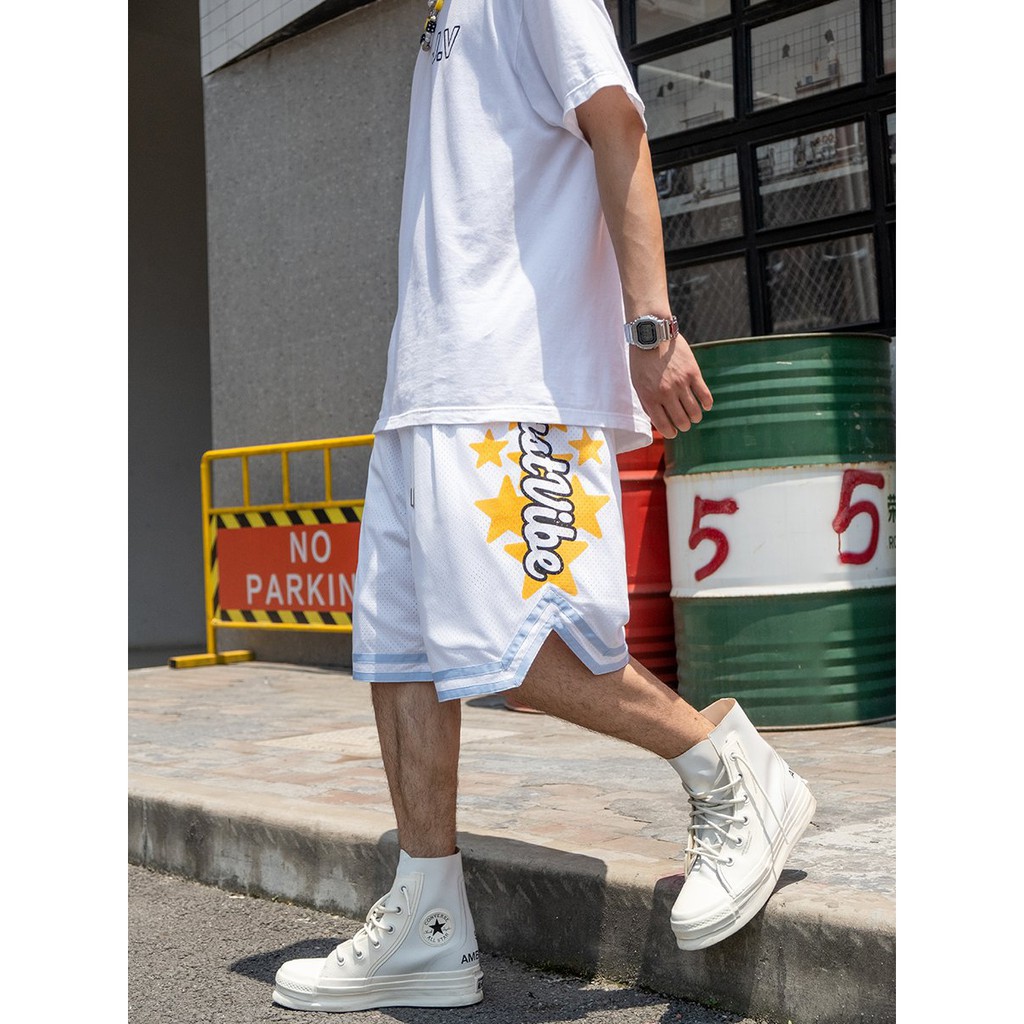 Quần sooc thể thao V phối viền xanh thời trang nam nữ | BigBuy360 - bigbuy360.vn