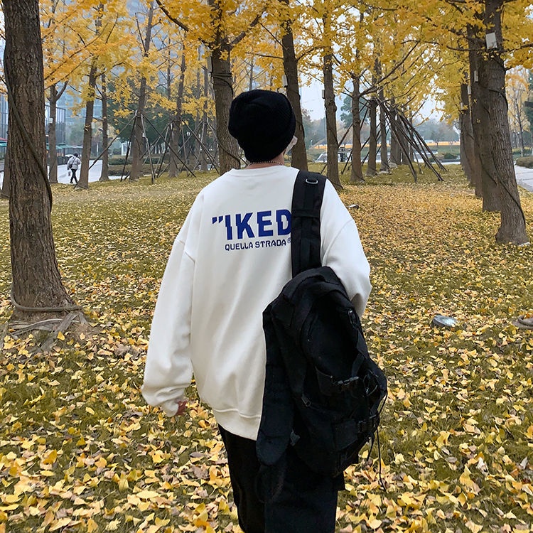 Áo nỉ sweater cổ tròn dáng rộng thời trang mùa thu đông dành cho nam