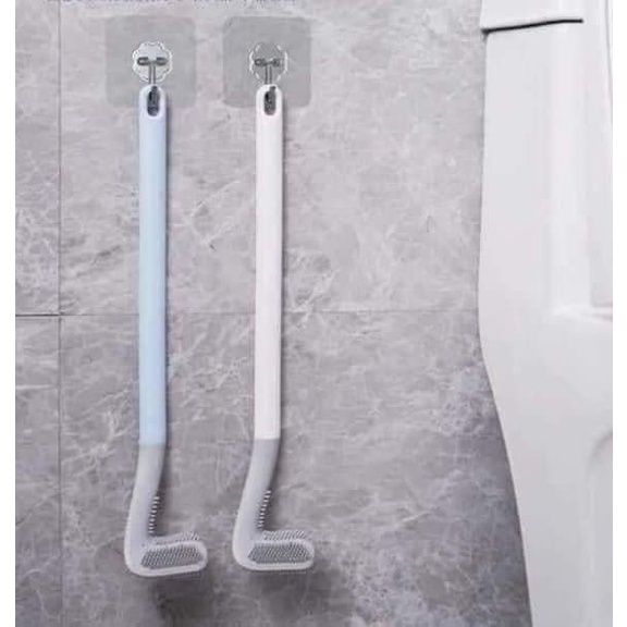 Cọ Toilet Silicon {Mẫu Mới 2021} Chổi Chà Rửa Nhà Vệ Sinh Bồn Cầu Gắn Tường[Tặng móc dính tường]