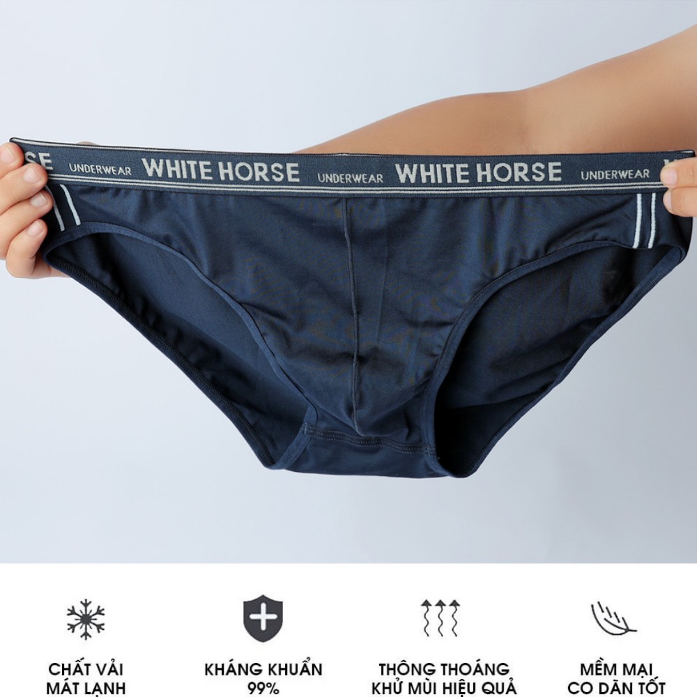Quần Lót Nam Thun Lạnh Tam Giác White Horse / Quần Lót Cotton Thông Hơi Cao Cấp / Đồ Lót Vnxk - WH035