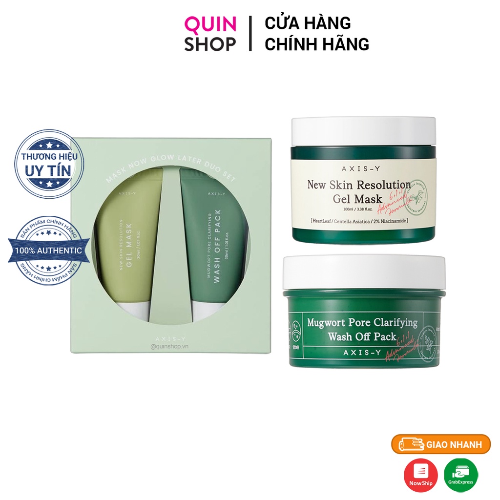 Combo Mặt Nạ Rửa Sạch Mụn, Sáng Đều Màu Da AXIS-Y Mask