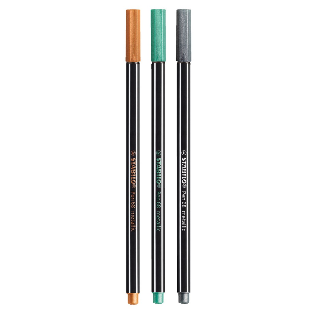 Bộ 3 Bút lông nhũ STABILO Pen 68 metallic (PNM68-C3A)