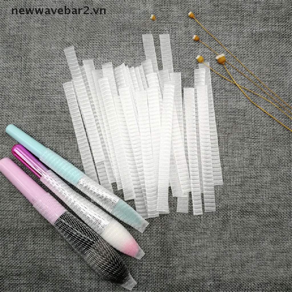 Set 50 Lưới Bọc Bảo Vệ Cọ Trang Điểm Màu Trắng