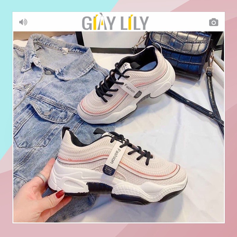 Giày thể thao viền sóng nâng đế chất đẹp mẫu mới