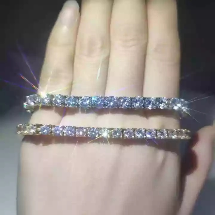 Vòng Tay Đính Đá Zircon AAA+ Dây Xích Phong Cách Punk Sang Trọng Dành Cho Nữ OHH118