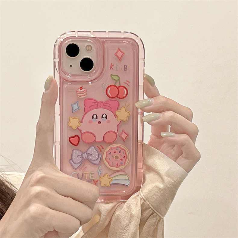 Ốp Điện Thoại In Hình Gấu Hồng Cho iPhone 12 13 14 11 Pro Max X Xs Max Xr