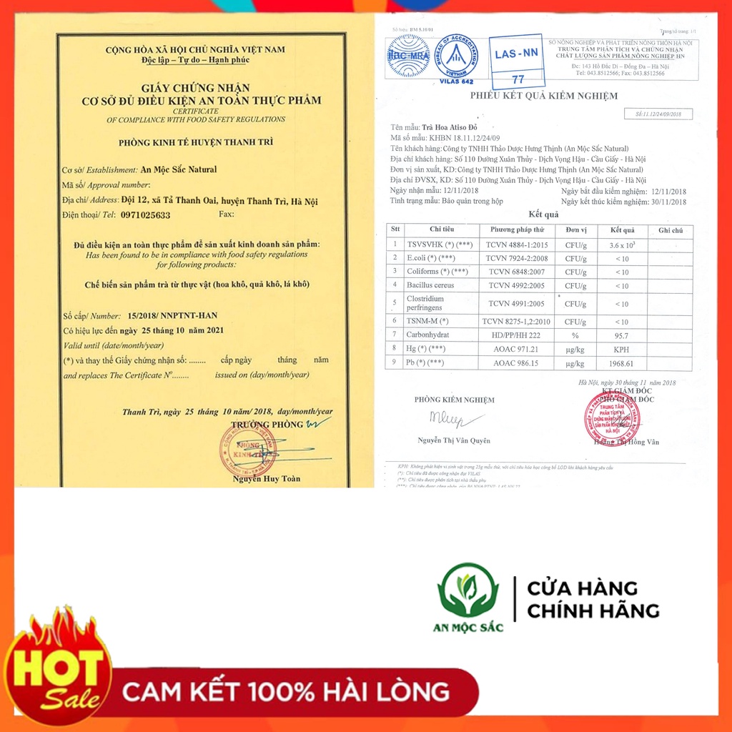 ✅ Trà Hoa Atiso Đỏ Sấy Khô Nguyên Nụ Tự Nhiên An Mộc Sắc