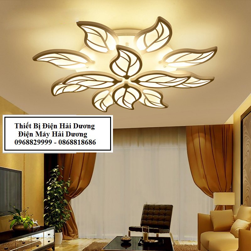 Đèn led ốp trần hình 15 lá NT026 - Decor Trang Trí - 3 chế độ ánh sáng - Có Điều Khiển Từ Xa - Có Video