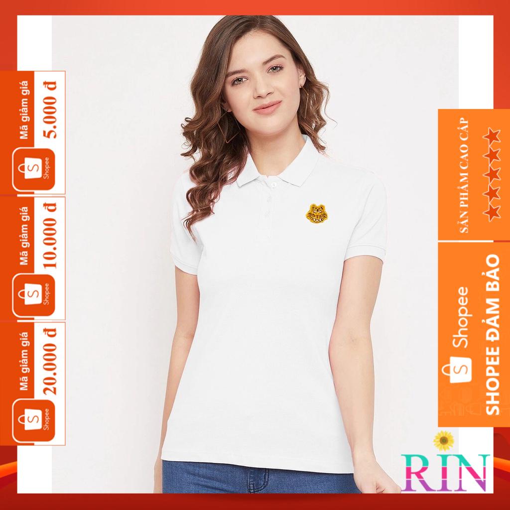 [HÌNH THẬT] ÁO THUN CỔ TRỤ TRẮNG VNXK   - COTTON CÁ SẤU 100%