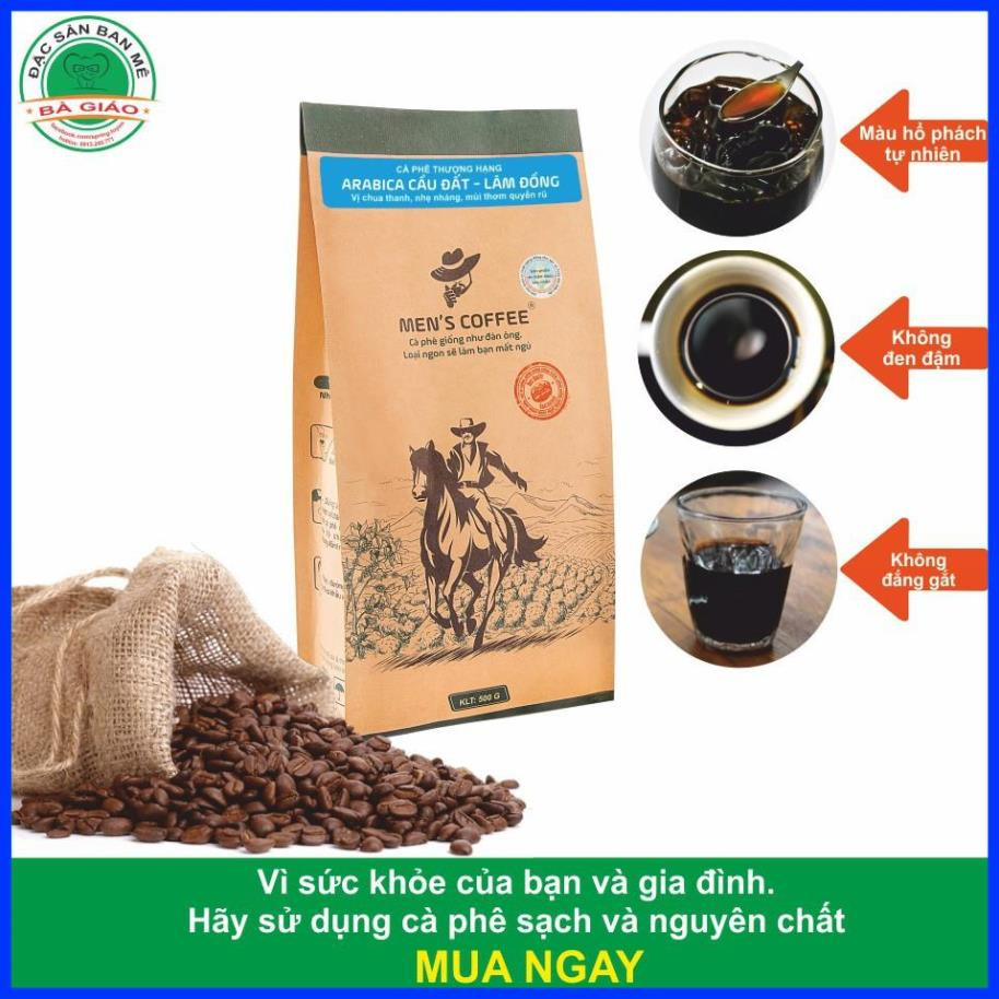 [GIÁ TẠI XƯỞNG] Cà Phê HẠT Men's Coffee - Dòng ARABICA Đặc Sản Cầu Đất - Lâm Đồng