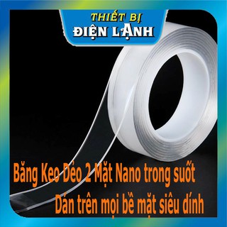 TBĐL Băng Keo Dẻo 2 Mặt Nano trong suốt, Dán trên mọi bề mặt siêu dính (có thể giặt được)