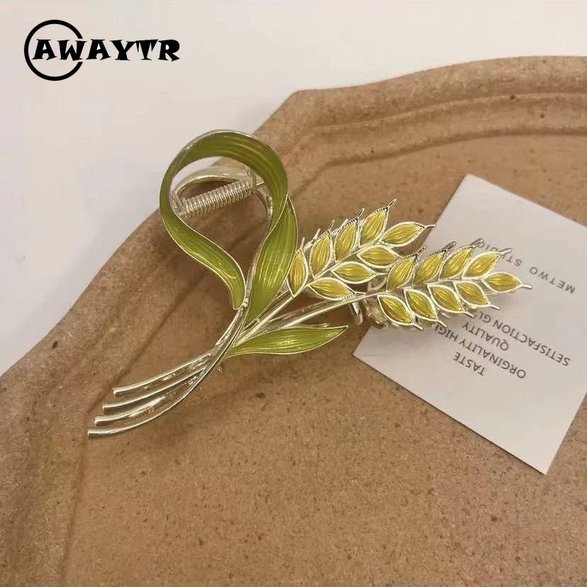 Kẹp Tóc Lúa Mì Bằng Hợp Kim Thời Trang Hàn Quốc Cho Nữ