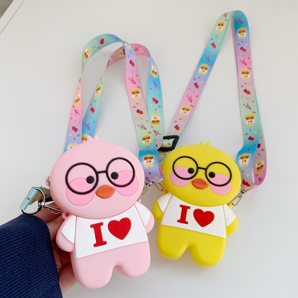 PVN44553 Túi Đeo Chéo Hình Vịt Vàng Bằng Silicone Giá Rẻ