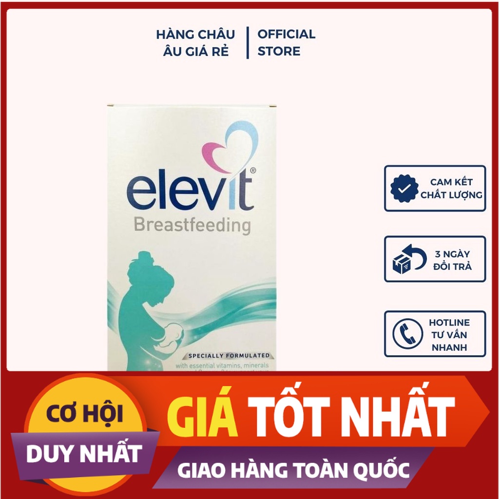 Viên uống lợi sữa Elevit Breastfeeding cho mẹ sau sinh 60 viên hàng chuẩn Úc, Mỹ Phẩm Kim Chi