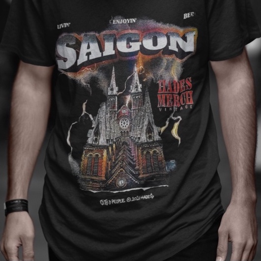 Áo Thun HADES SAI GON Tay Lỡ , Tee Áo Phông Local Brand Handes Sài Gòn Form Rộng Full Tag Unisex Nam Nữ LibraStore