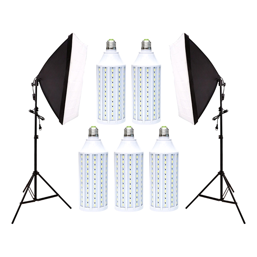 Bộ 2 Đèn 5 Bóng LED360 40W + Softbox 60×90